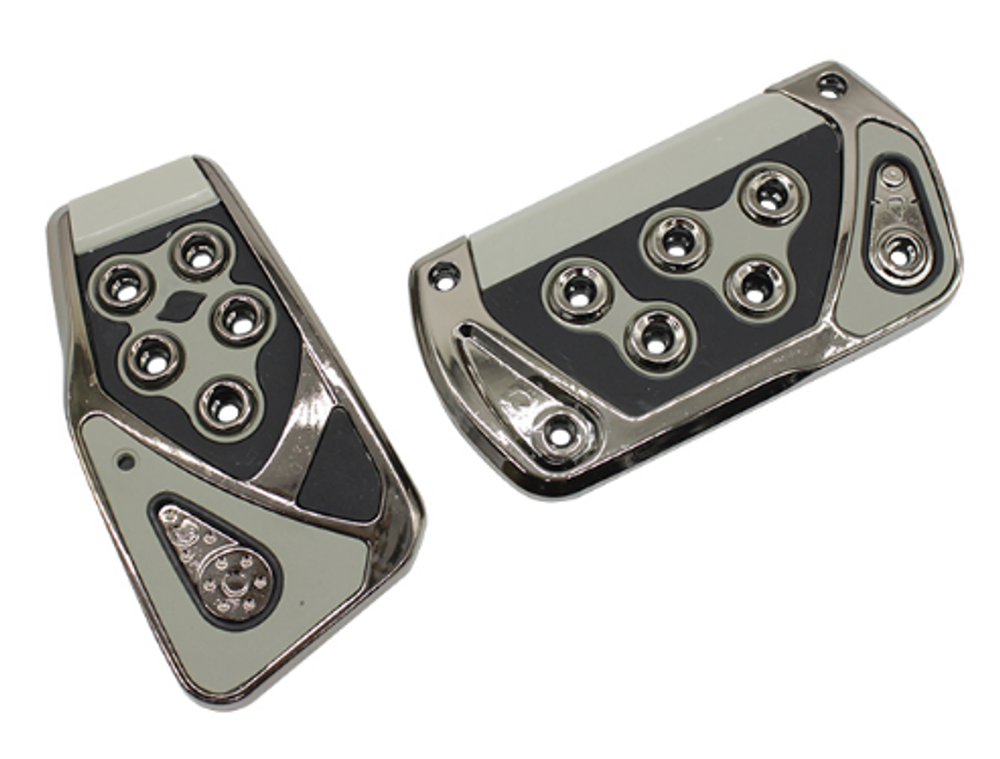 Накладки на педали NTS-AUTO 376 - Серые PEDAL-376-GY (кт 2шт)