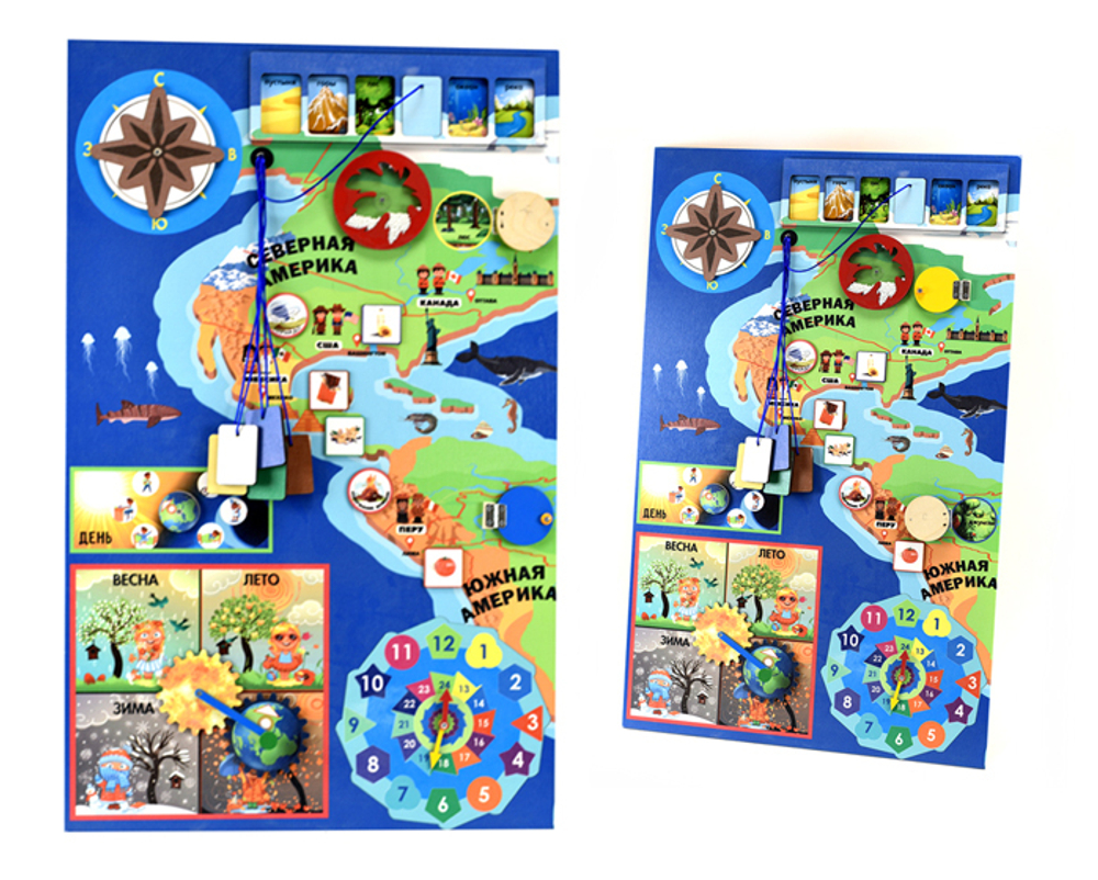 Фрагмент бизиборда Занимательная география