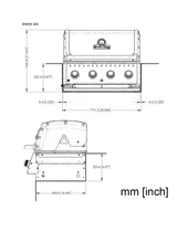Встраиваемый газовый гриль Broil King Baron 420 BI, 4 горелки, чёрный
