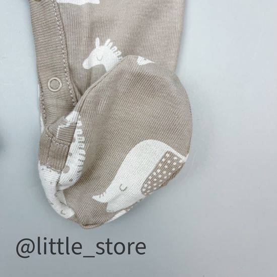 Слип хлопковый "Любимые зверята" бежевый