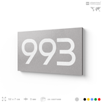 Номер на дверь 993, табличка на дверь для офиса, квартиры, кабинета, аудитории, склада, серая 120х70 мм, Айдентика Технолоджи