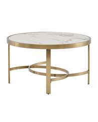 Журнальный столик Адриана 80*80 см светлая керамика