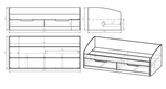 Комплект-3 RICH (КР-002+ШК-002+СЖ-001) Дуб Крафт золотой / Кенди U9114 (УД) / Сумеречный голубой