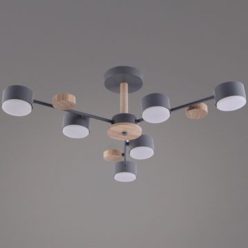 03758-0.3-06 GREY+WOOD GX53 светильник потолочный