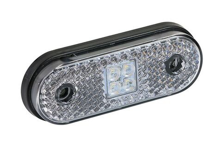 Фонарь маркерный Диод SCHMITZ овал белый с проводом 24V