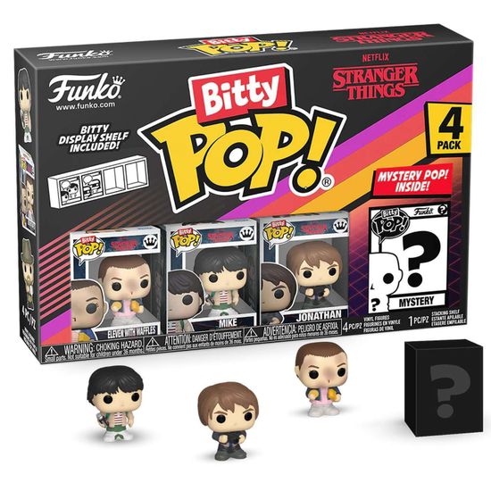 Фигурка Funko Bitty POP! Stranger Things SZN1 Eleven+Mike+Jonathan+Mystery (1 of 4) 4PK 83663 / Фигурка Фанко Битти ПОП! по мотивам сериала "Очень странные дела"