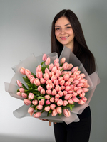 Букет из тюльпанов 101шт (цвет по согласованию)