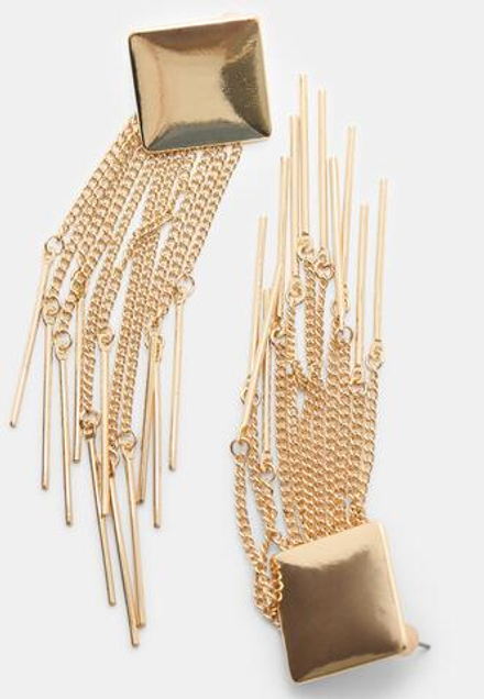 STRADIVARIUS Каскадные серьги-цепочки, золотой