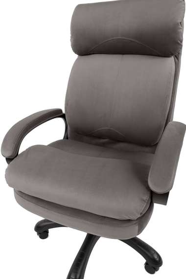 Кресло Chairman Home 505 Россия ткань Т-55 серый (черный пластик)