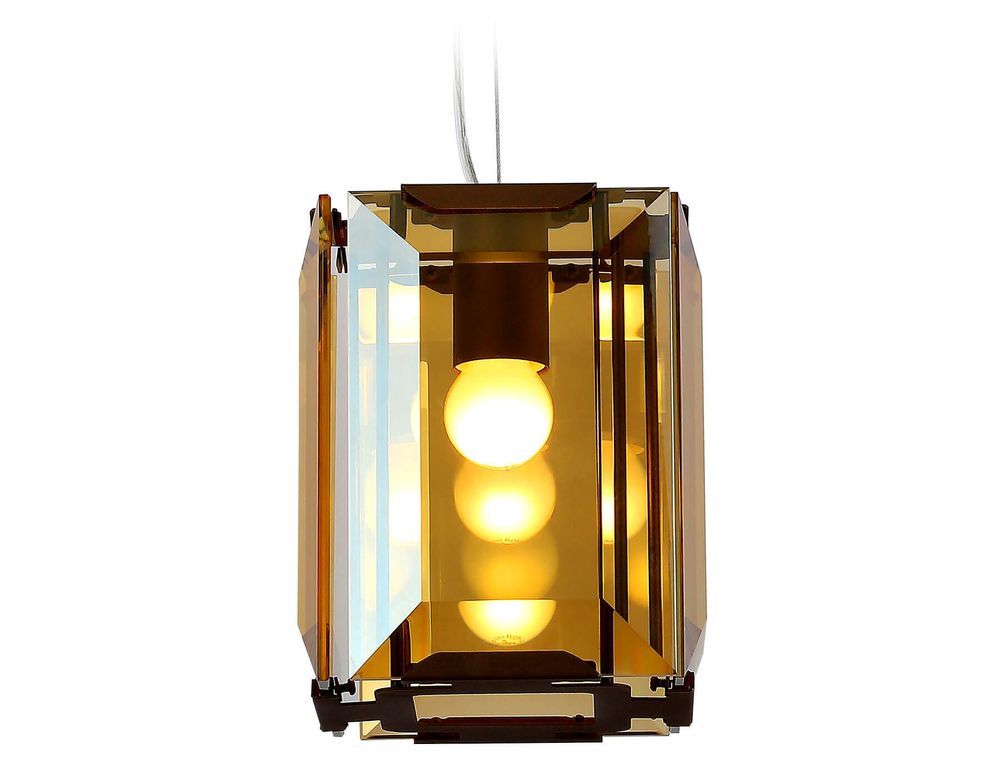 Подвесной светильник TR5109 CF/TI кофе/янтарь E27/1 max 40W 150*150*1200