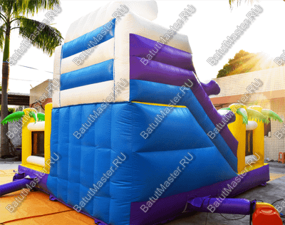 Коммерческий батут "Белый клык" с не механизированной головой, размер 6*6*4 м