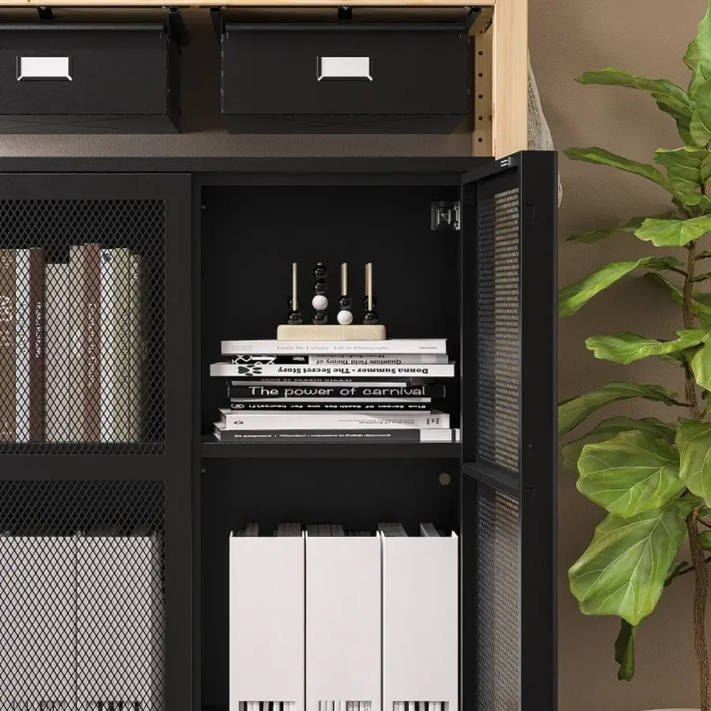 Комбинация для хранения - IKEA IVAR/ИВАР ИКЕА, 89х30х124 см, сосна/черный