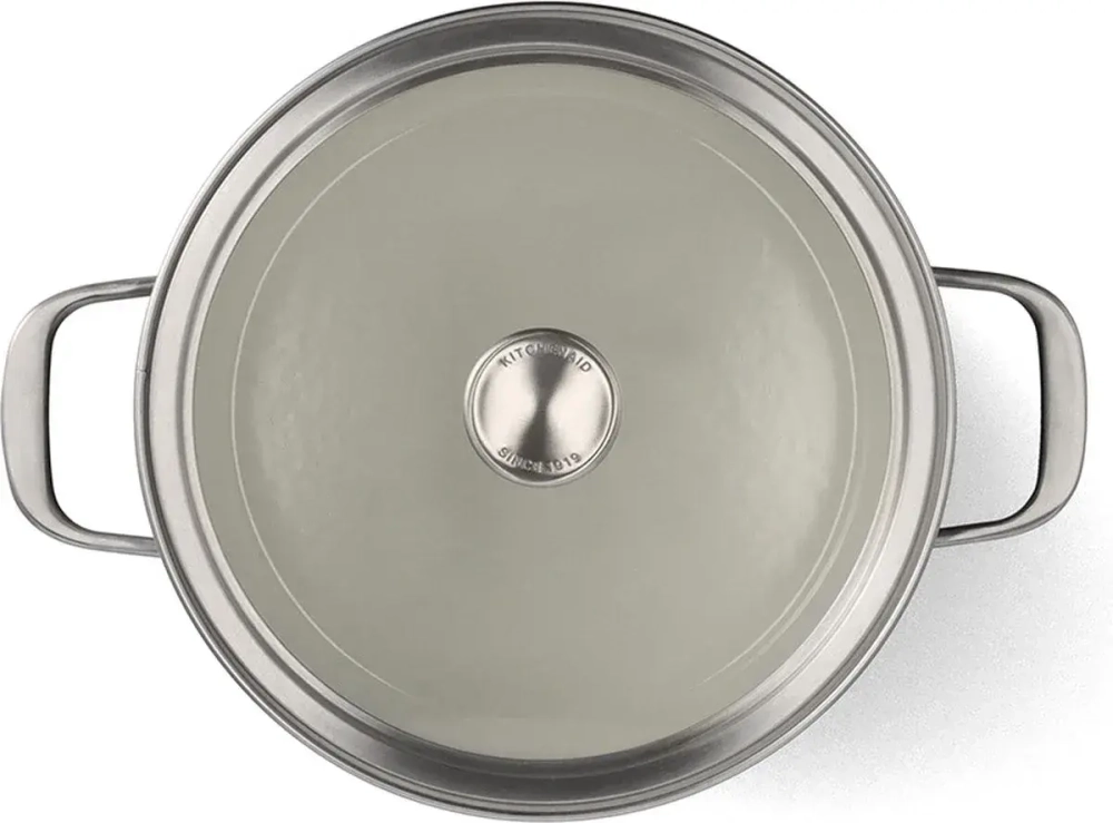 KitchenAid Кастрюля Steel Core Enamel 24 см 6 л с крышкой матовая черная