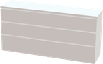 Тумба VÅRMA 6 ящиков 160х78х40 (белый)