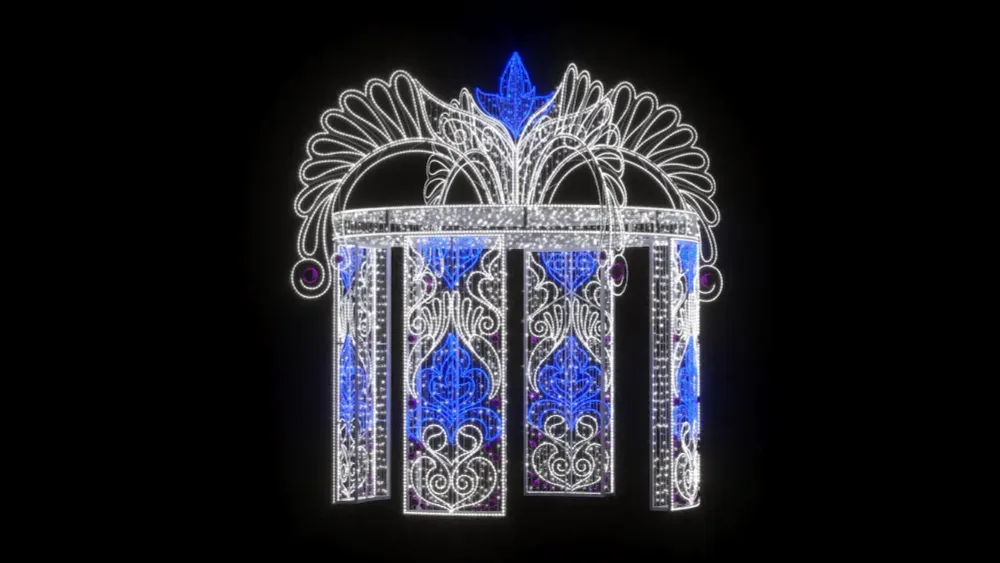 Светодиодная конструкция "Подарок с узорами"