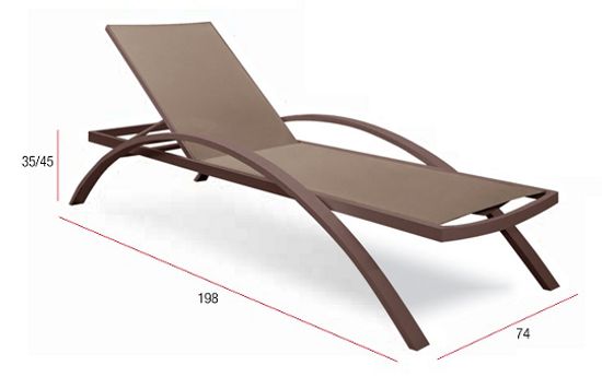 Шезлонг металлический Oliver