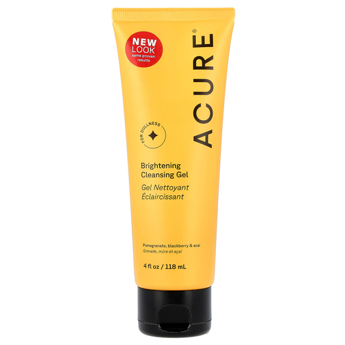ACURE, Brightening Cleansing Gel, осветляющий гель для умывания, гранат, ежевика и асаи, 118 мл (4 жидк. унции)