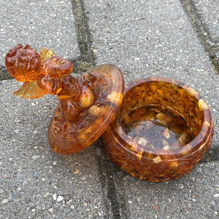 Шкатулка с ангелом (круглая)