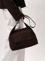 Замшевая сумка Mosaic DBR 31376 черный каштан