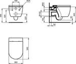 Подвесной унитаз Ideal Standard BLEND CURVE T374901