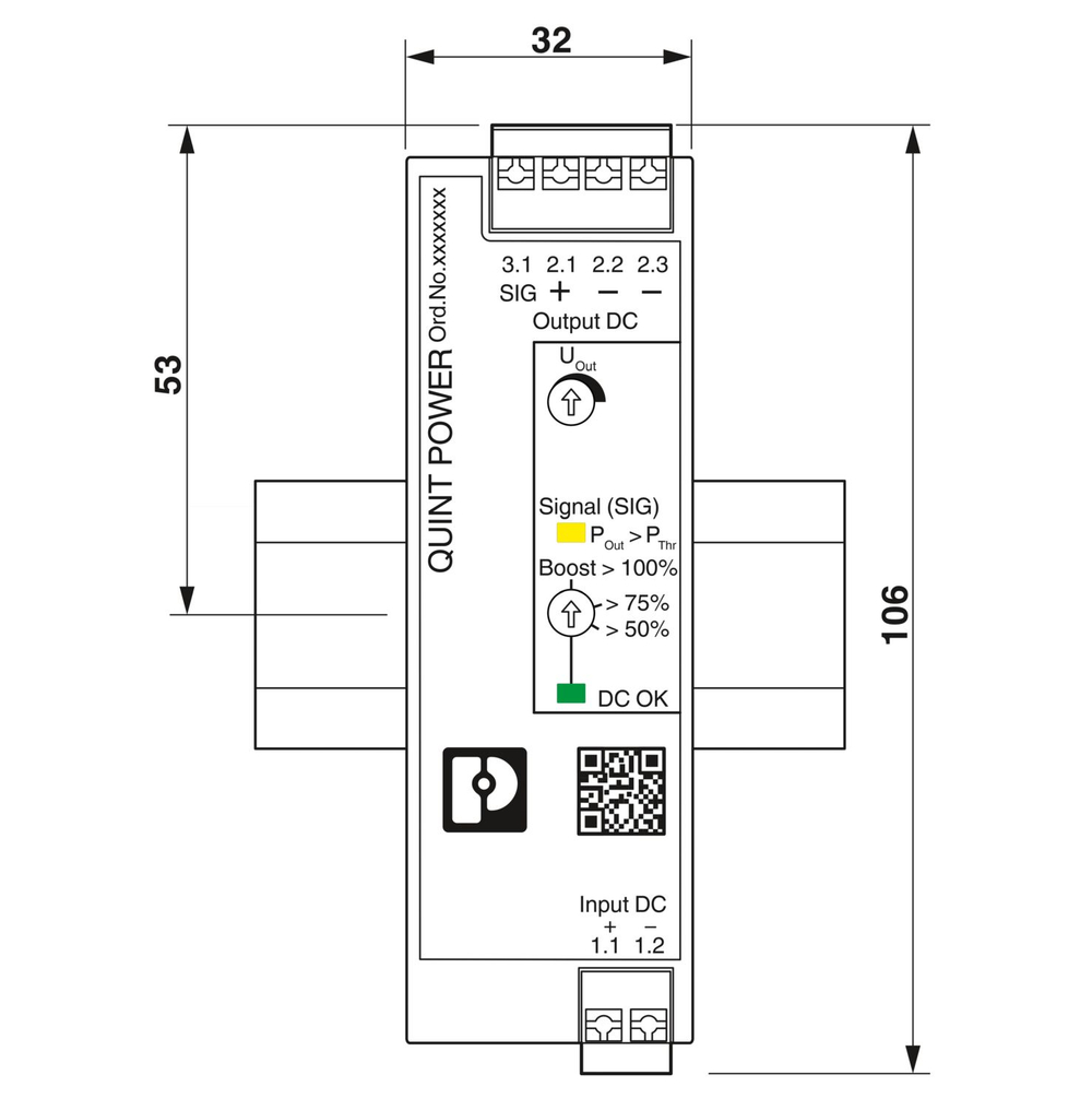 1066714 - QUINT4-PS/12-24DC/24DC/2.5/PT - Преобразователь DC/DC