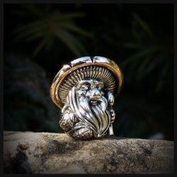 Бусина "Дух леса" для темляков или браслетов , биметалл