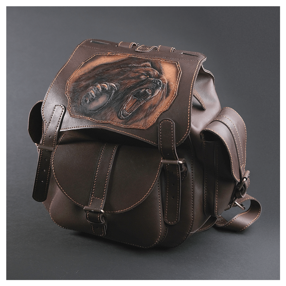 Кожаный рюкзак «Таежный следопыт»