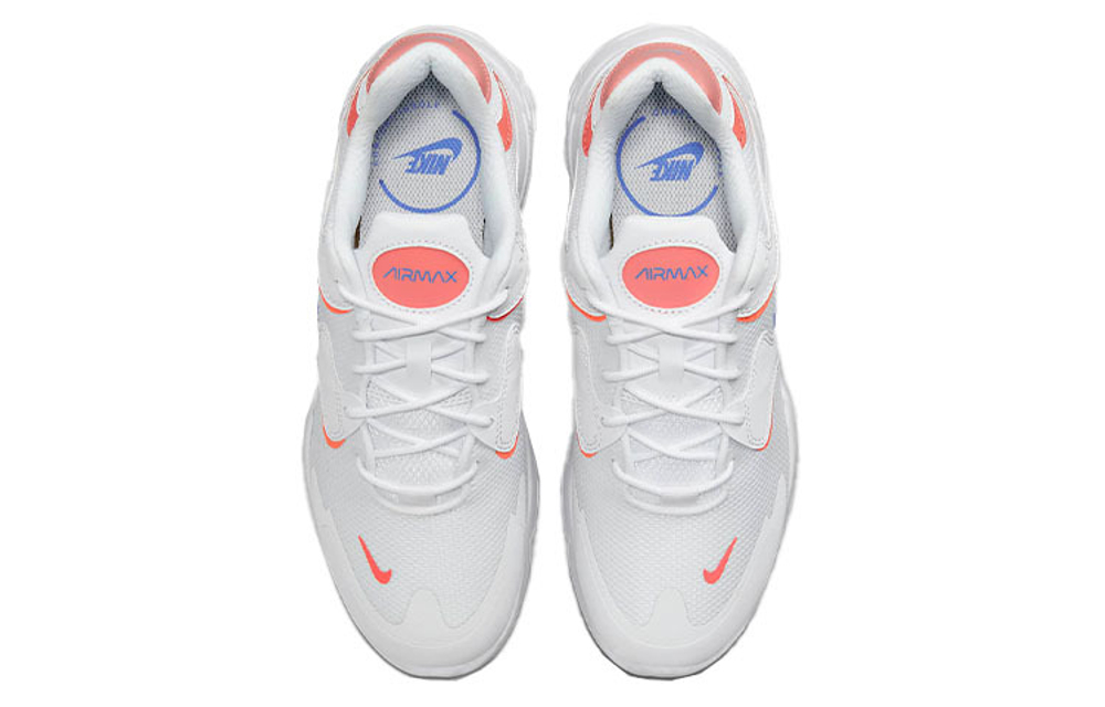 Nike Air Max 2X casual and comfortable shock absorption, non-slip, wear-resistant, breathable, wrapping, low-cut training running shoes, women's white, blue and orange