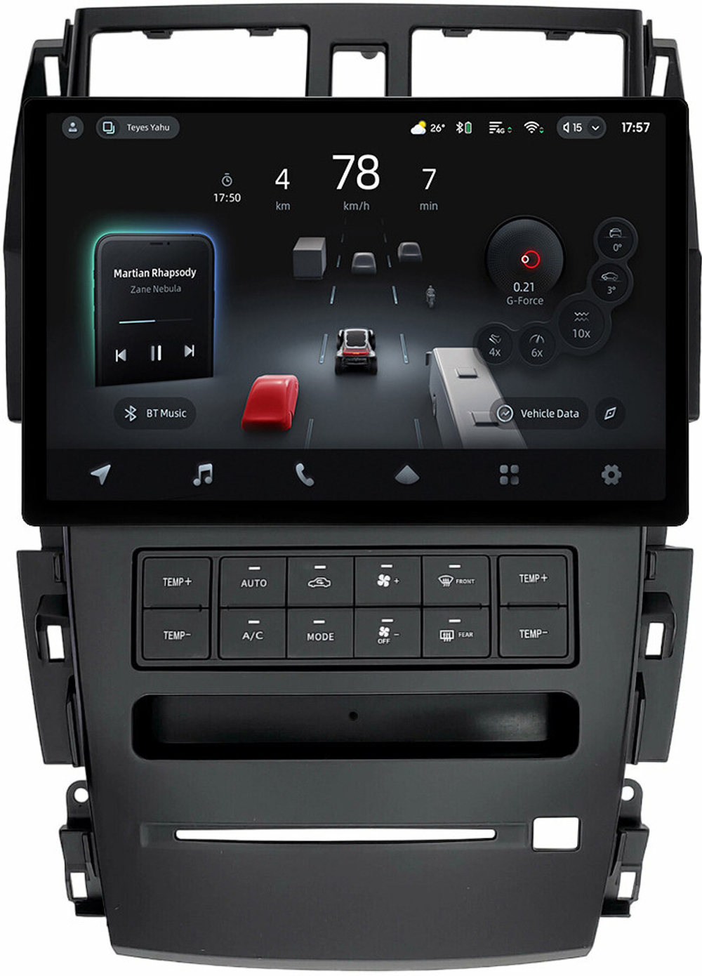 Магнитола для Nissan Teana J31 2003-2008 (большая рамка) - Teyes CC4-PRO монитор 13" 2K QLED на Android 13, Snapdragon 778G, 8+128, AI, CarPlay, DSP, 4G SIM-слот