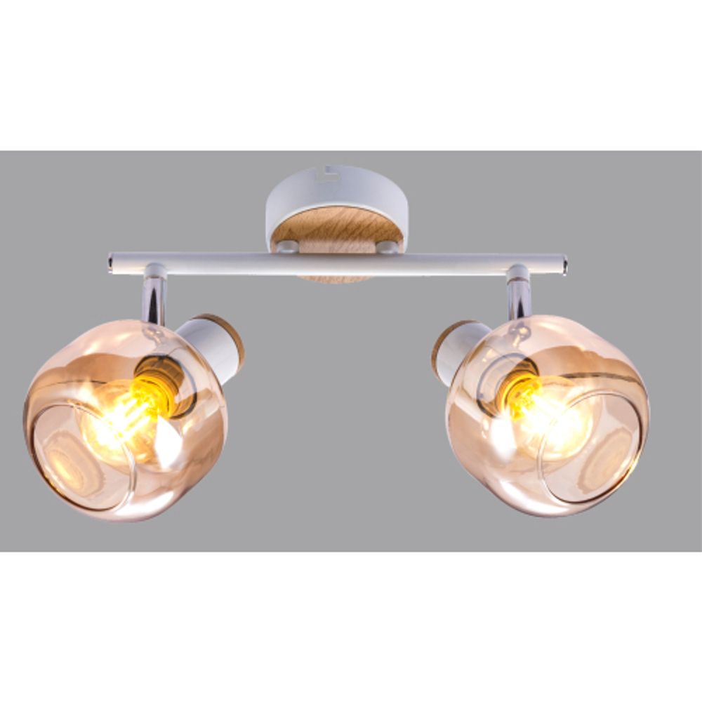 Светильник настенно-потолочный спот Rivoli Kalisto 7025-702 2 х E14 40 Вт поворотный | Rivoli