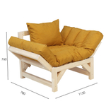 Кресло Мебелик Бинго ткань savana plus yellow, каркас лак