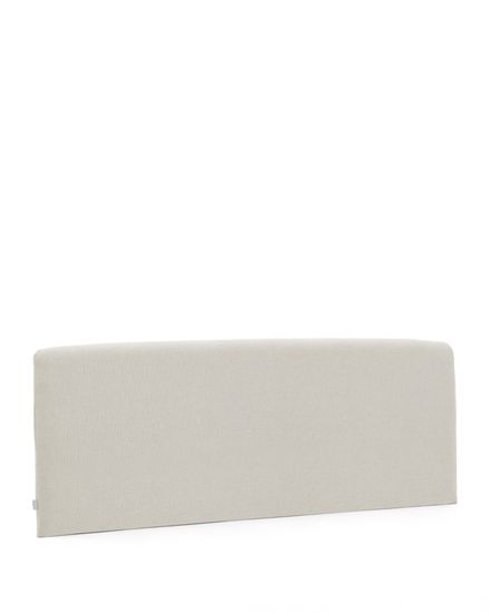 Изголовье Valma из жемчужного шенилла со съемным чехлом для кровати 180 x 200 см