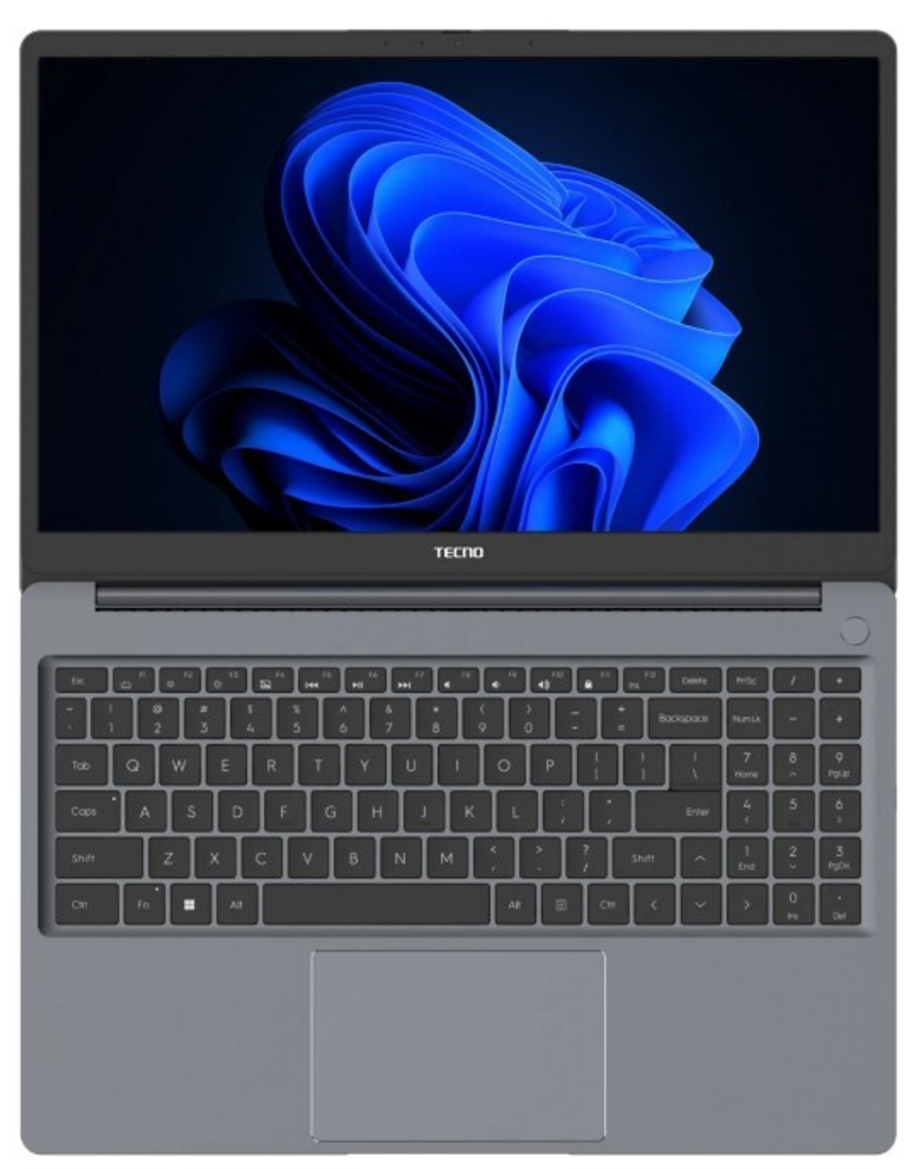 Ноутбук  TECNO MegaBook K15SRA 15.6 ", Core i5, 16 Гб RAM, 1 Тб SSD, UHD Graphics, Серый