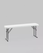 Комплект стола и двух скамеек, белый