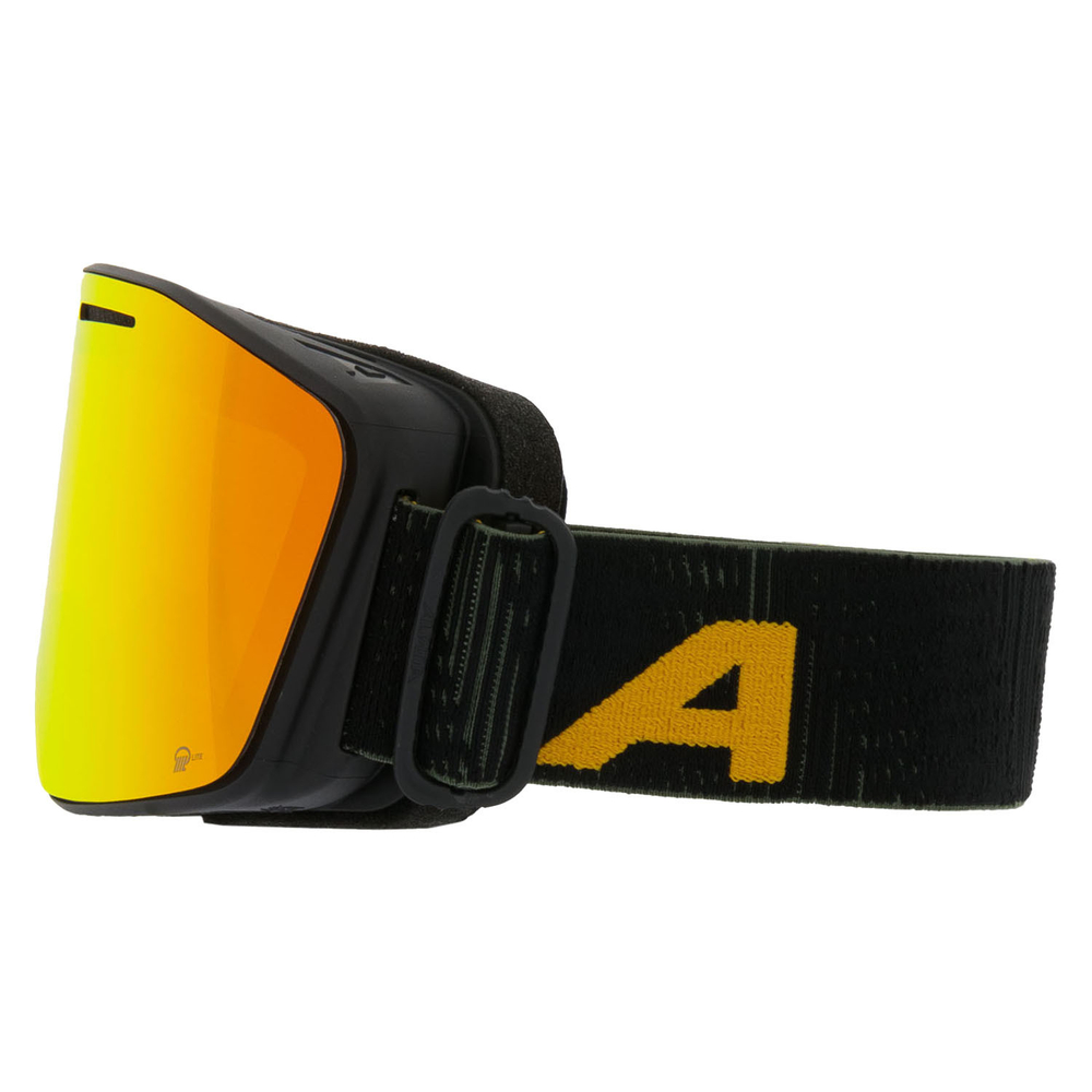 Очки горнолыжные ALPINA Nendaz Q-Lite Black-Yellow Matt/Q-Lite Red S2 (б/р)