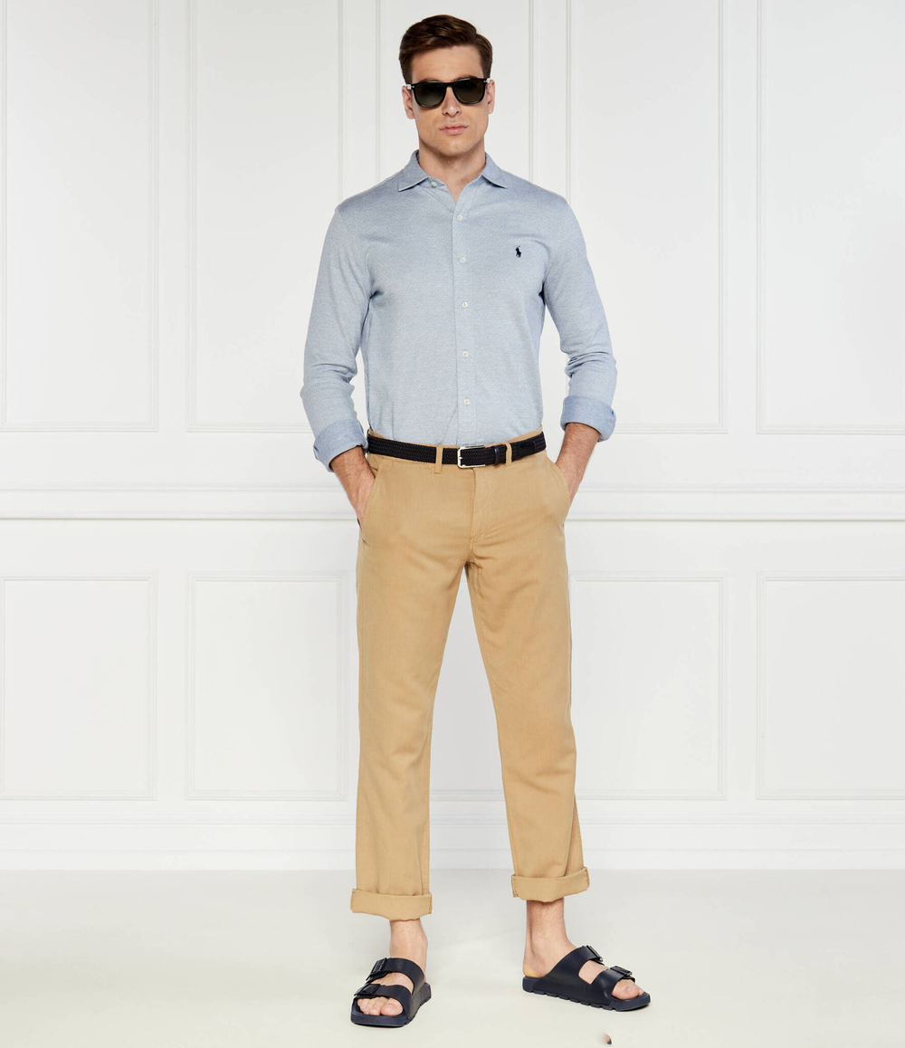 Льняное штаны STFBEDFORDP POLO RALPH LAUREN - светло-коричневый(710901796)