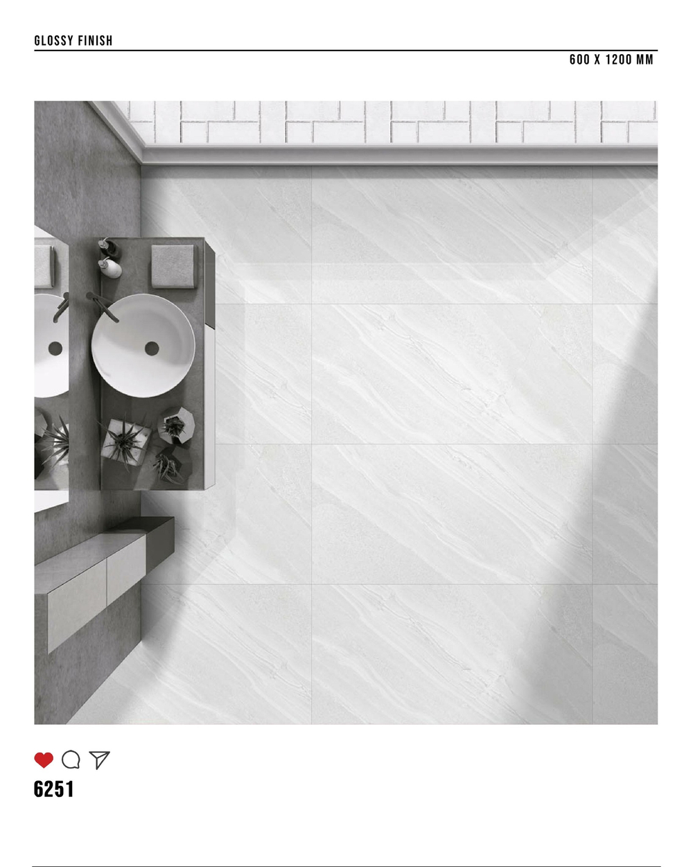 Керамогранит glossy №3 60х120, 6251