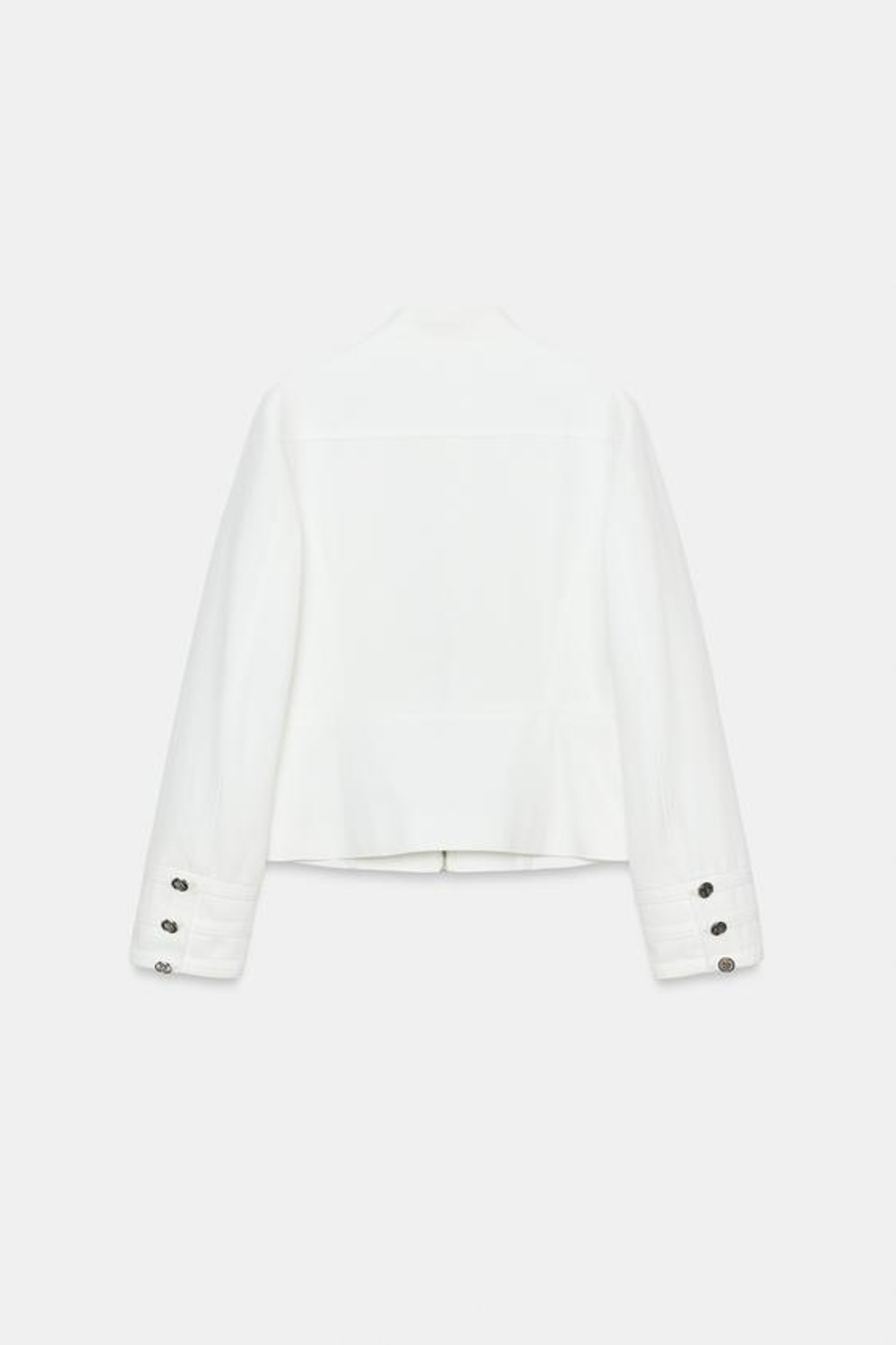 ZARA БЛЕЙЗЕР С ВЫСОКИМ ВОРОТНИКОМ И ПУГОВИЦАМИ, ЖЕЛТОВАТО-БЕЛЫЙ