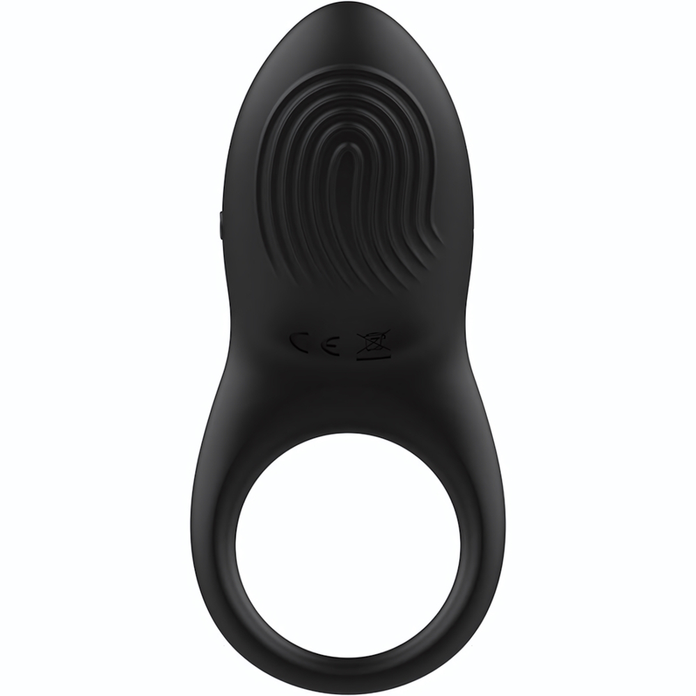 Черное эрекционное виброкольцо с пультом ДУ (Цвет: черный)