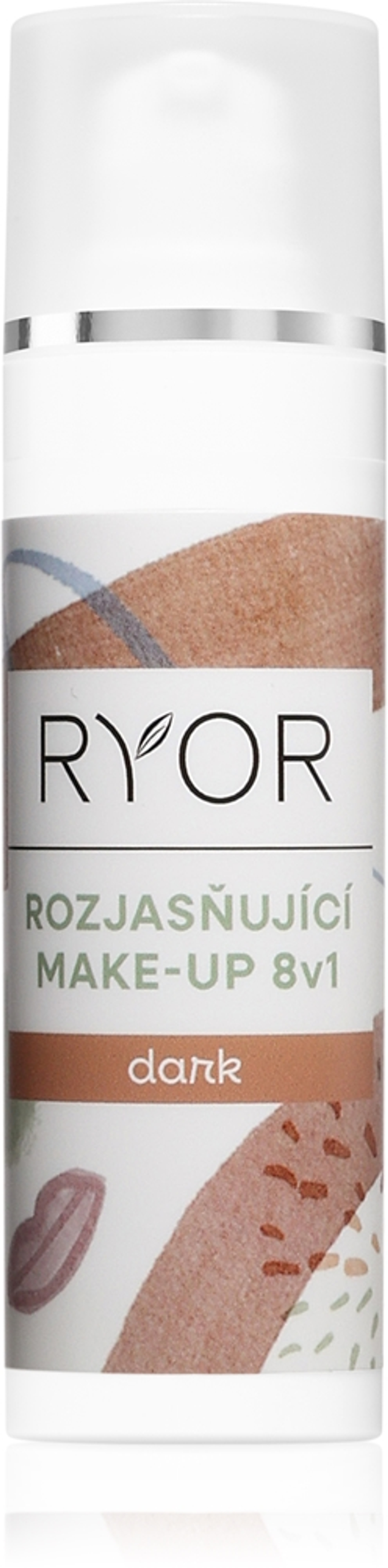 RYOR Decorative Care - Тональная основа, осветляющая 8 в 1 оттенок Dark, 30 ml