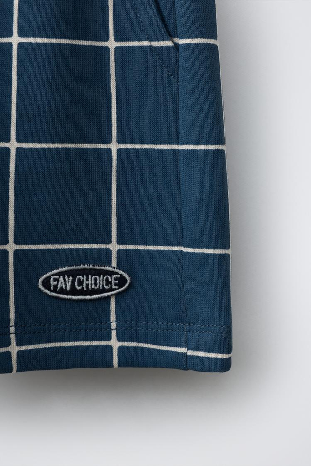 ZARA ШОРТЫ В КЛЕТКУ, СИНИЙ