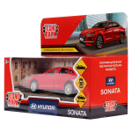 Модель ин. мет. "Hyundai Sonata" 12см, двер, баг, красн, коробка SONATA-12-RD (Технопарк)