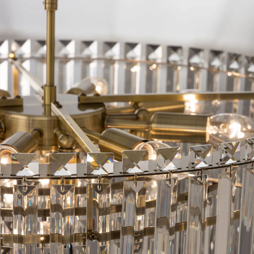 Citilux Фонда CL303223 Люстра хрустальная подвесная Бронза