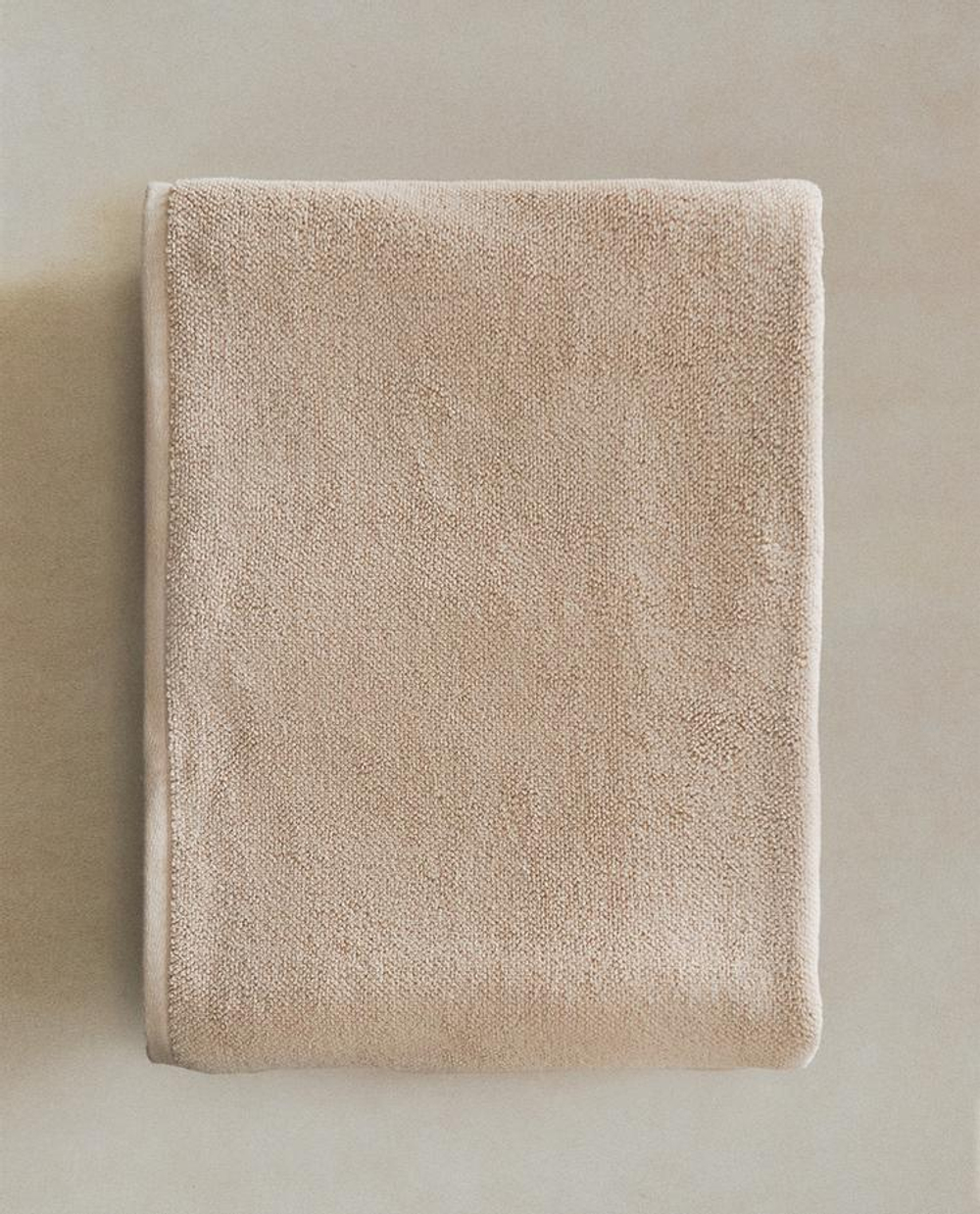 ZARA HOME ПОЛОТЕНЦЕ С ВЫШИВКОЙ, БЕЖЕВЫЙ