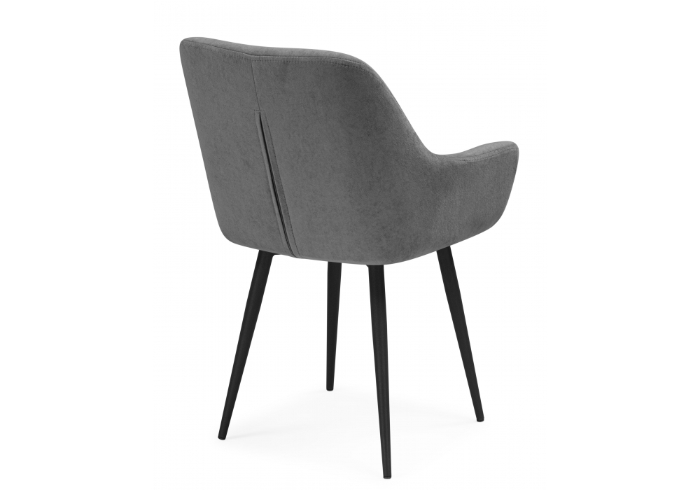 Стул на металлокаркасе Woodville Флюид темно-серый (zd 995), черный