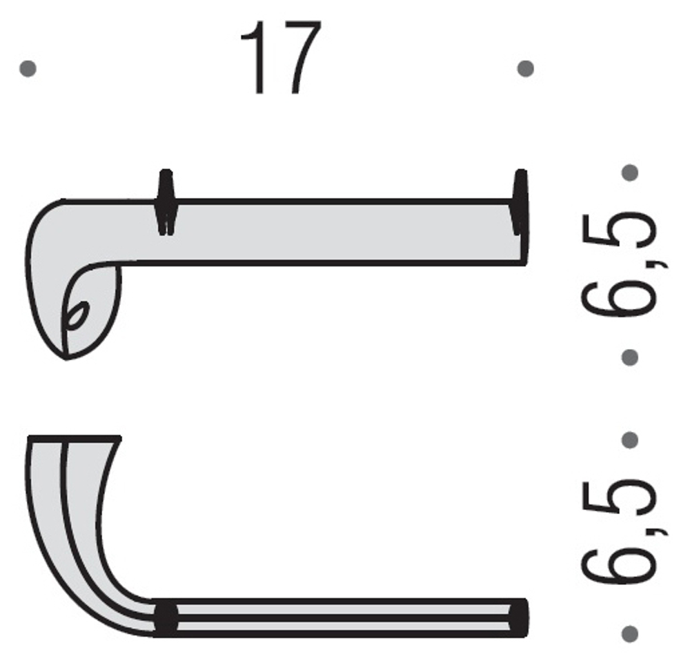 Бумагодержатель открытый Colombo Link   B2408, хром схема