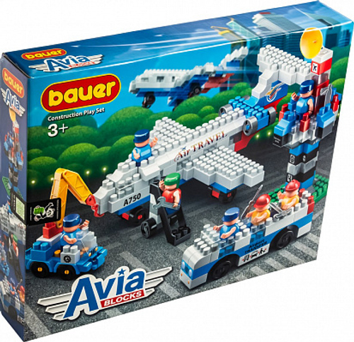 КБ 750-Б Конструктор Бауер "AVIA" набор пассажирский лайнер, автобус, сервисный автомобиль и КДП