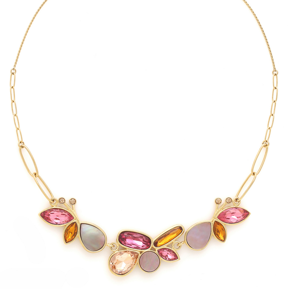 Колье Franck Herval, Emy, с перламутром, стразами и кристаллами, FH26.1-15-64502 (розовый)