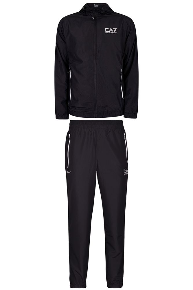 Для мужчин Костюм теннисный EA7 Man Woven Tracksuit - black