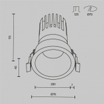 Встраиваемый светильник Maytoni  DL118-15W-3K-W